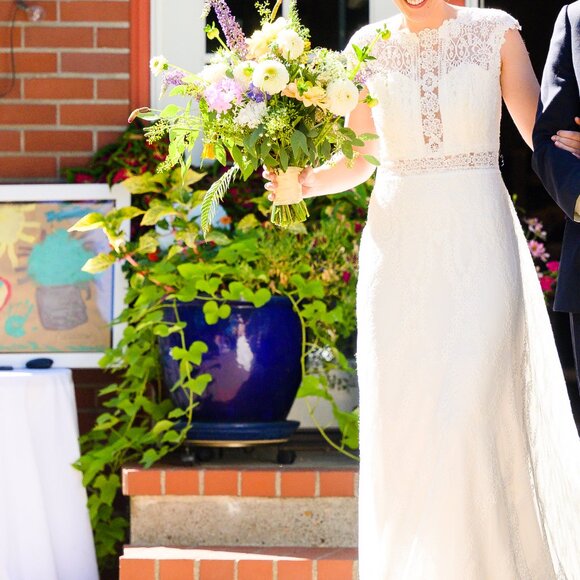 Pronovias “Mia” Ivory Wedding Dress – Size 8 - Picture 7 of 8